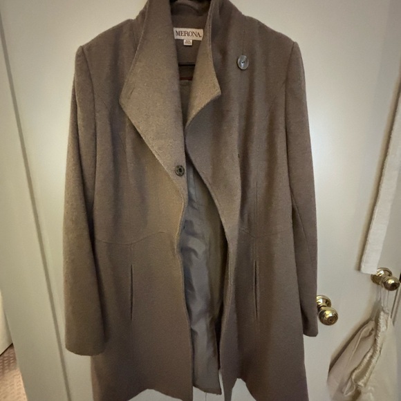 Merona Women's Taupe Coat $35 OBO - Picture 2 of 5